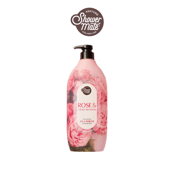 SỮA TẮM CAO CẤP HÀN QUỐC SHOWERMATE PINK FLOWER PERFUME (Hương hoa Hồng và hoa Anh Đào) - 900ml