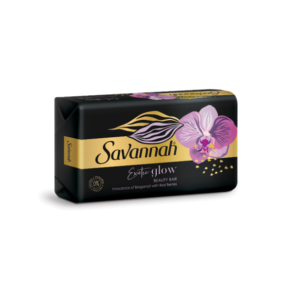  XÀ BÔNG TẮM HƯƠNG NƯỚC HOA DƯỠNG DA SAVANNAH EXOTIC GLOW ( Hương Cam Bergamot)