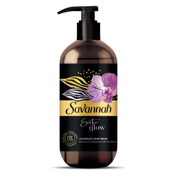  SỮA RỬA TAY HƯƠNG NƯỚC HOA DƯỠNG DA SAVANNAH EXOTIC GLOW ( Hương Cam Bergamot)