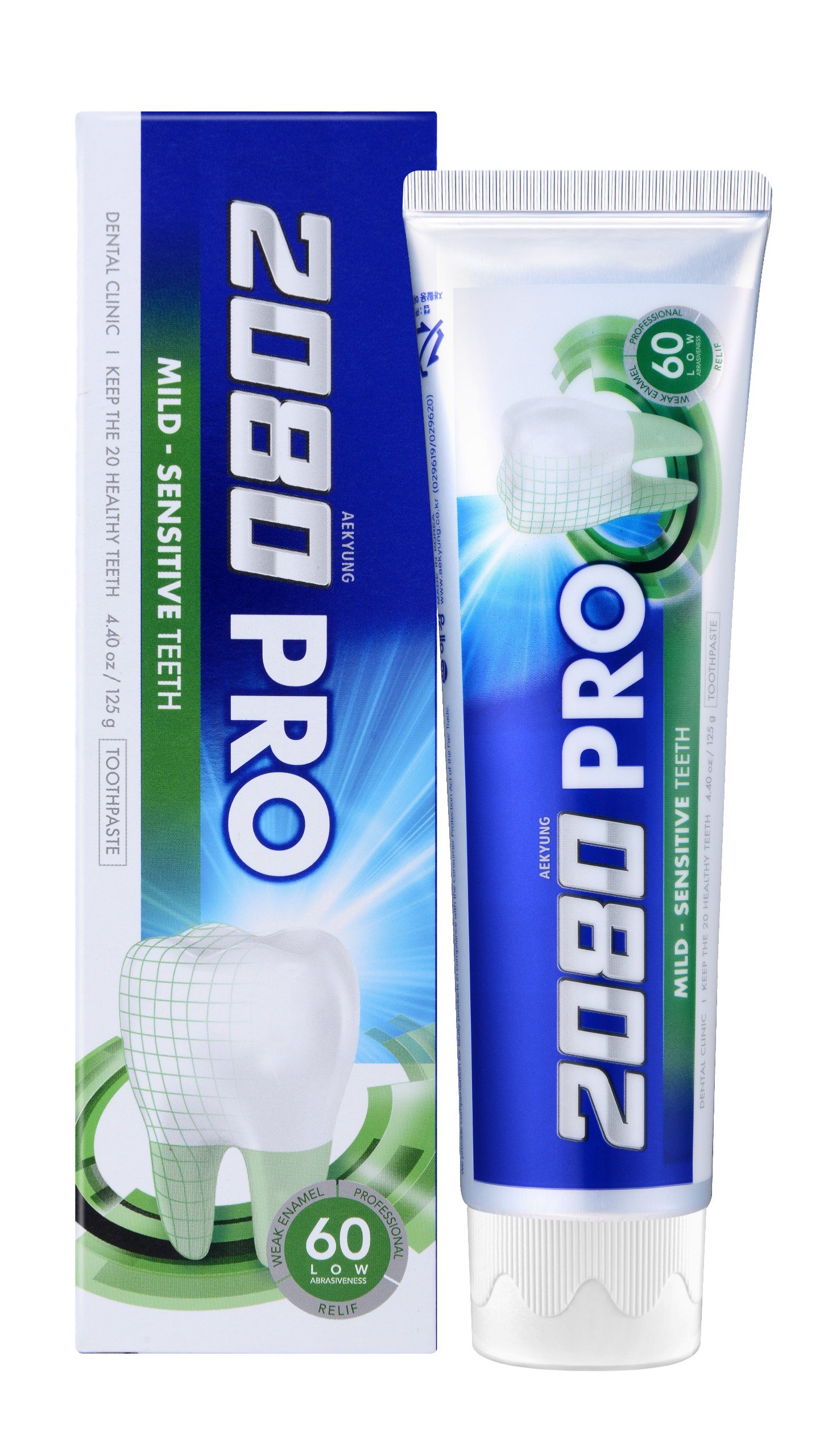 KEM ĐÁNH RĂNG CAO CẤP HÀN QUỐC 2080 PRO MILD (Chuyên biệt chống ê buốt răng, ngăn ngừa sâu răng - dành cho răng nhạy cảm)