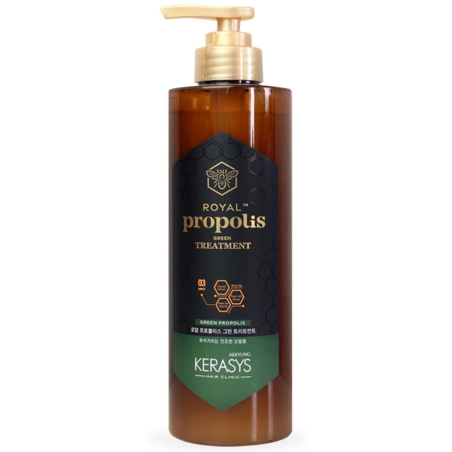 DẦU XẢ KEO ONG HÀN QUỐC AEKYUNG KERASYS ROYAL PROPOLIS GREEN (Ngăn ngừa rụng tóc - Dưỡng ẩm chuyên sâu cho tóc khô xơ)