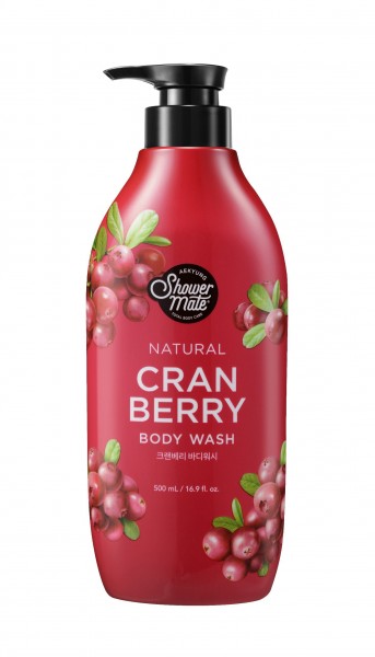  SỮA TẮM CAO CẤP HÀN QUỐC SHOWERMATE NATURAL CRANBERRY (Hương Nam Việt Quất tươi mát) - 500ml