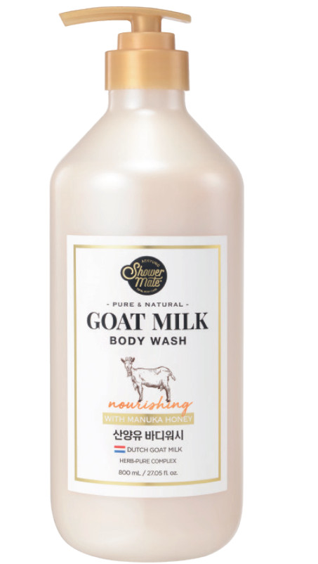 SỮA TẮM CAO CẤP HÀN QUỐC SHOWERMATE GOATMILK MANUKA HONEY (Dưỡng ẩm, trắng da - Hương mật ong Manuka)